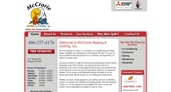 Desktop Screenshot of mccroriehvac.com